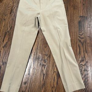 Tan slim ankle pants